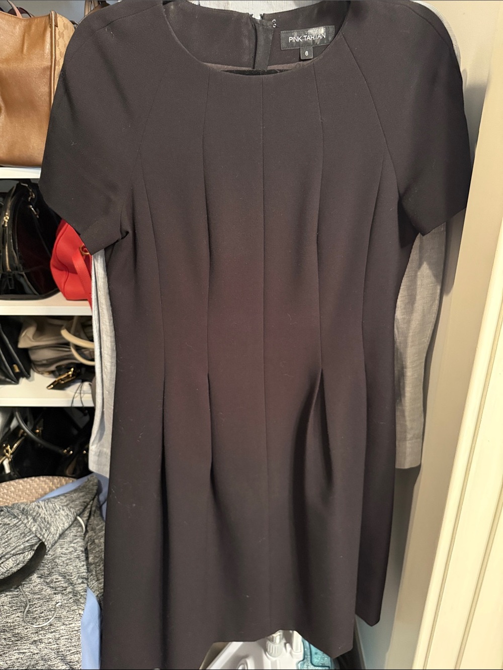 Pink Tartan Black A-Line Dress